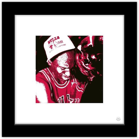 Trends International Gallery Pops Michael Jordan - 1991 Championship Trophy Wall Art Wall Poster, 12.00" x 12.00", Black Frame Version in Saudi Arabia