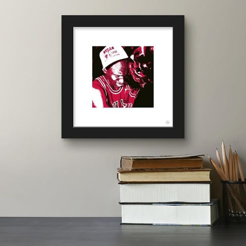 Trends International Gallery Pops Michael Jordan - 1991 Championship Trophy Wall Art Wall Poster, 12.00" x 12.00", Black Frame Version in Saudi Arabia