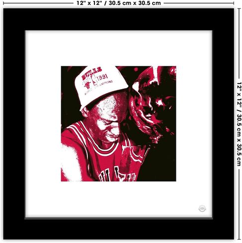 Trends International Gallery Pops Michael Jordan - 1991 Championship Trophy Wall Art Wall Poster, 12.00" x 12.00", Black Frame Version in Saudi Arabia