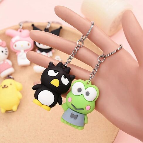 Yunhazit 7 Pcs Cute Anime Keychain kawaii Toys Anime Figurer Pendant Creative Gifts Accessories Lovely Key Chains in Saudi Arabia