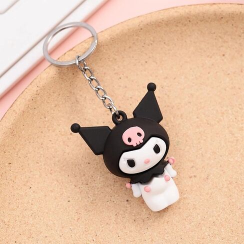 Yunhazit 7 Pcs Cute Anime Keychain kawaii Toys Anime Figurer Pendant Creative Gifts Accessories Lovely Key Chains in Saudi Arabia