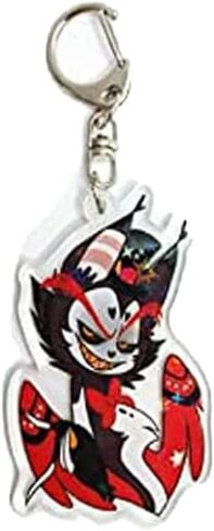 DJMANMENGG Habzin Hotel Vaggie Keychain Anime Alastor Cosplay Acrylic Keyring Pendant 5PCS in Kuwait