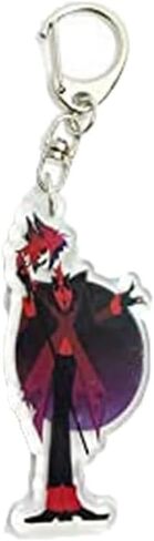 DJMANMENGG Habzin Hotel Vaggie Keychain Anime Alastor Cosplay Acrylic Keyring Pendant 5PCS in Kuwait