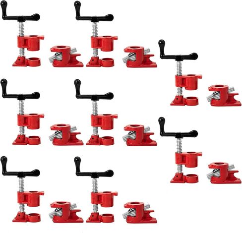 مشابك أنابيب DUPDMKIN لمشابك الأنابيب شديدة التحمل لأعمال النجارة، مشابك لصق خشبية مقاس 3/4 بوصة مع إطلاق سريع، مشبك أنابيب مثالي للنجارة، وتحسين المنزل، والمشروعات اليدوية (8، 3/4 بوصة) in Kuwait