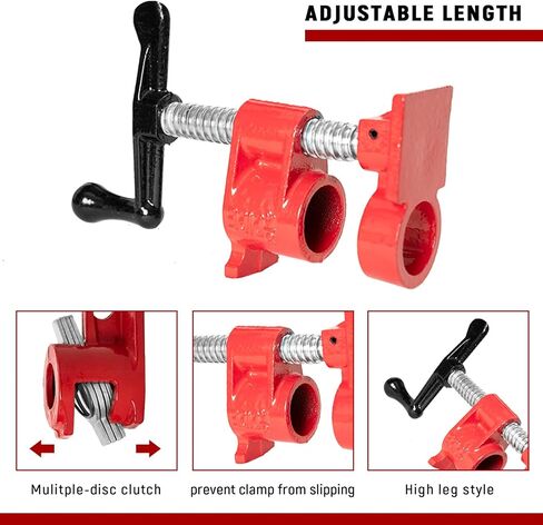 مشابك أنابيب DUPDMKIN لمشابك الأنابيب شديدة التحمل لأعمال النجارة، مشابك لصق خشبية مقاس 3/4 بوصة مع إطلاق سريع، مشبك أنابيب مثالي للنجارة، وتحسين المنزل، والمشروعات اليدوية (8، 3/4 بوصة) in Kuwait