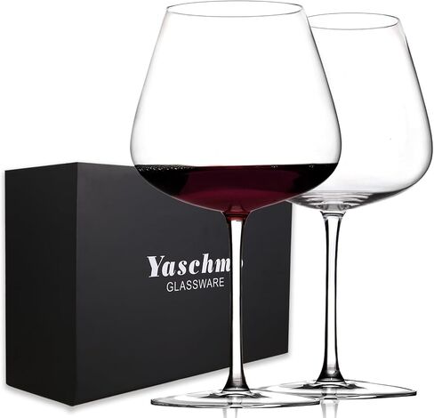 Super Large 30OZ Wine Glasses-Hand Blown Crystal Giant Wine Glasses, Big Burgundy Glasses Oversized, Red White Wine,Luxury, Elegant, Ideal Gift for Women,Men,Christmas,Anniversary,Birthday (Pack of 2) in Saudi Arabia