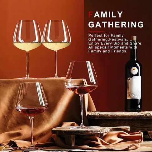 Super Large 30OZ Wine Glasses-Hand Blown Crystal Giant Wine Glasses, Big Burgundy Glasses Oversized, Red White Wine,Luxury, Elegant, Ideal Gift for Women,Men,Christmas,Anniversary,Birthday (Pack of 2) in Saudi Arabia