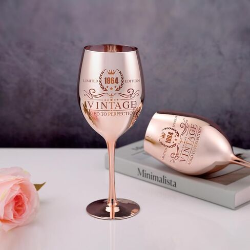 Vintage 1974 Wine Glass - 50th birthday gifts for women - Turning 50 Year Old Birthday Decorations - For Friends, Daughter, Sister Mom in Kuwait