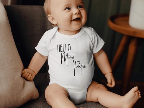First Great Grandchild Coming Soon Baby Bodysuit Surprise Infant Pregnancy Reveal Gift Cute Announcement Romper (0-6 Months, first great grandchild coming soon-Short Sleeve Romper) in Saudi Arabia