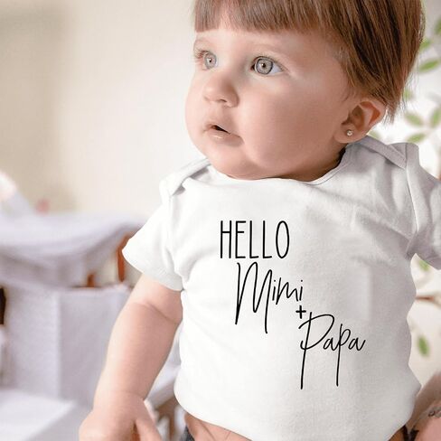 First Great Grandchild Coming Soon Baby Bodysuit Surprise Infant Pregnancy Reveal Gift Cute Announcement Romper (0-6 Months, first great grandchild coming soon-Short Sleeve Romper) in Saudi Arabia
