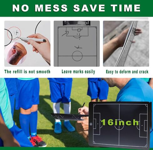 Ronoyazr Electronic Soccer Coach Board - 16 inch LCD Football Tactical Coaching Board with Stylus Pen for Football Coach Marker Training Writing Tablet in Saudi Arabia