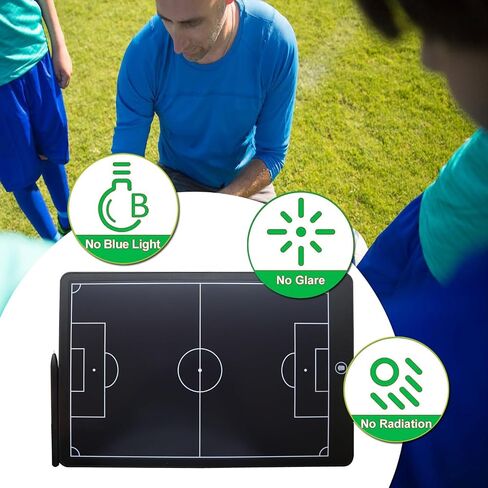 Ronoyazr Electronic Soccer Coach Board - 16 inch LCD Football Tactical Coaching Board with Stylus Pen for Football Coach Marker Training Writing Tablet in Saudi Arabia