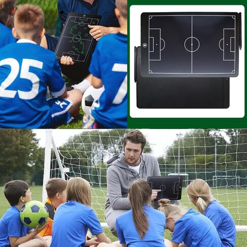 Ronoyazr Electronic Soccer Coach Board - 16 inch LCD Football Tactical Coaching Board with Stylus Pen for Football Coach Marker Training Writing Tablet in Saudi Arabia