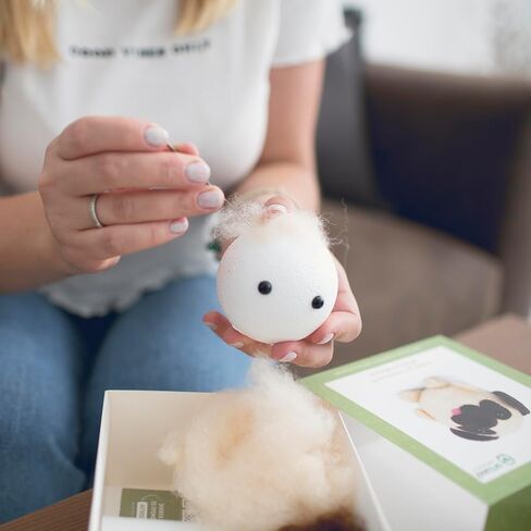 Pug Felting Kit - Starter, Felting Kit for Beginners Adult and Craft Kit, Unique Felt Animal, Felting Tools Included Felting Needles, Felting Pad, Felting Wool and Video Instruction in Saudi Arabia