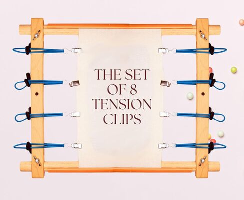 Scroll rod tension Set of 8 Side Tensioners for Embroidery Frames System for tightening canvas Tension Clips for cross stitch kit embroidery frame scroll rod supplies tensioners for embroidery frames in Saudi Arabia