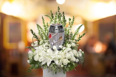 Cozy Cardinal Cremation Urns for Human Ashes Adult Male for Funeral, Burial or Home. Cremation Urns for Adult Male Large Urns for Dad and Cremation Urns for Adults XL Large & Small Urns for Ashes in Kuwait