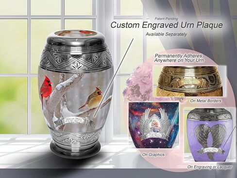 Cozy Cardinal Cremation Urns for Human Ashes Adult Male for Funeral, Burial or Home. Cremation Urns for Adult Male Large Urns for Dad and Cremation Urns for Adults XL Large & Small Urns for Ashes in Kuwait
