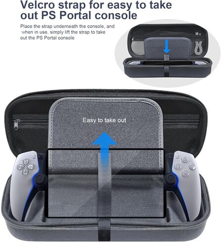 BGGCHEECA S-BU Hard Carrying Shell Case Compatible with PlayStation Portal Remote Player -with 4 Thumb Grip Caps, Accessories Storage Bag & Shockproof/Non-Drop and Anti-Collision. in Kuwait