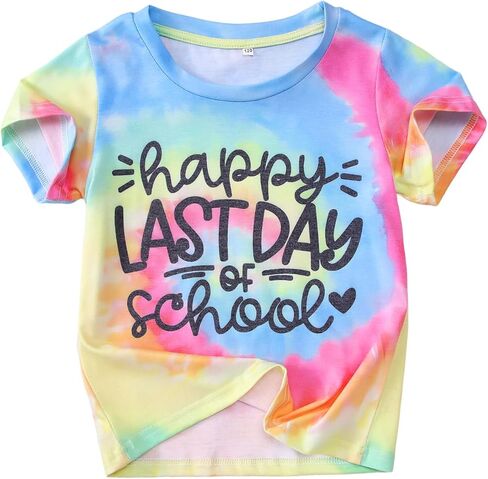 GLIGLITTR Last Day of School T Shirt for Boys Girls School Students Graduation Tees Kids Summer Gift Shirt Top in Saudi Arabia
