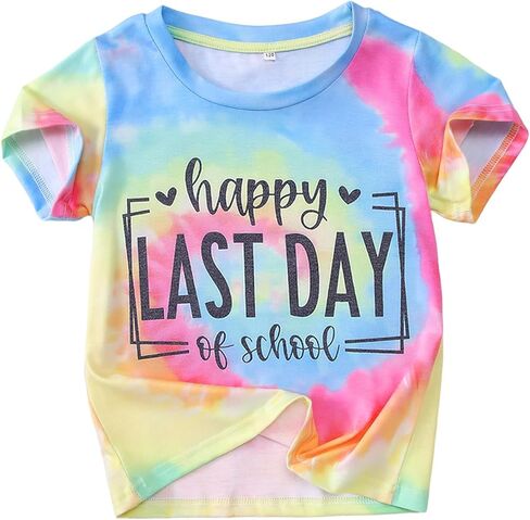 GLIGLITTR Last Day of School T Shirt for Boys Girls School Students Graduation Tees Kids Summer Gift Shirt Top in Saudi Arabia