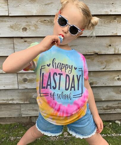 GLIGLITTR Last Day of School T Shirt for Boys Girls School Students Graduation Tees Kids Summer Gift Shirt Top in Saudi Arabia