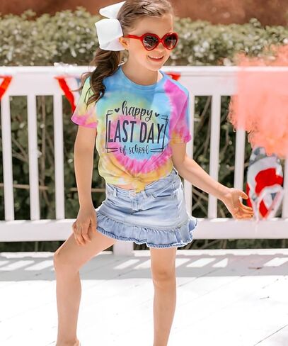 GLIGLITTR Last Day of School T Shirt for Boys Girls School Students Graduation Tees Kids Summer Gift Shirt Top in Saudi Arabia