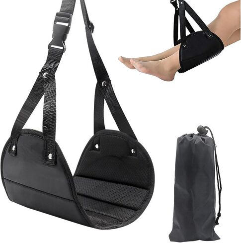 مسند قدم الطائرة (السفر بشكل مريح)، أرجوحة مسند القدمين، مسند قدم الطائرة المحمول يستخدم في المكتب/الطائرة/المنزل، مسند ساق الأرجوحة قابل للتعديل in Kuwait