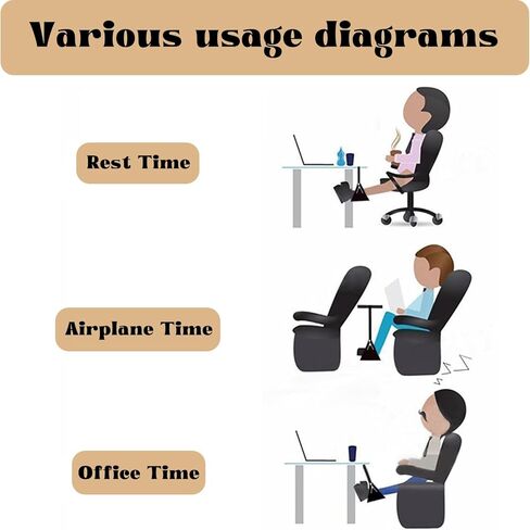 مسند قدم الطائرة (السفر بشكل مريح)، أرجوحة مسند القدمين، مسند قدم الطائرة المحمول يستخدم في المكتب/الطائرة/المنزل، مسند ساق الأرجوحة قابل للتعديل in Kuwait