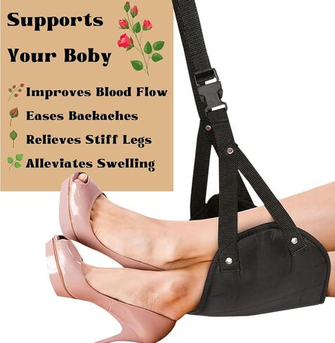 مسند قدم الطائرة (السفر بشكل مريح)، أرجوحة مسند القدمين، مسند قدم الطائرة المحمول يستخدم في المكتب/الطائرة/المنزل، مسند ساق الأرجوحة قابل للتعديل in Kuwait