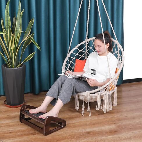 مسند قدم قابل للتعديل من Fanwer تحت المكتب في العمل، مقعد مريح للقدم تحت المكتب مع 4 أوضاع ارتفاع، مسند قدم خشبي تحت المكتب مع سطح مضاد للانزلاق للمنزل والمكتب in Kuwait