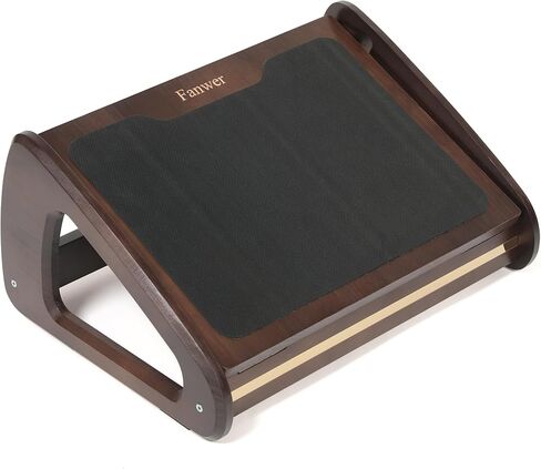 مسند قدم قابل للتعديل من Fanwer تحت المكتب في العمل، مقعد مريح للقدم تحت المكتب مع 4 أوضاع ارتفاع، مسند قدم خشبي تحت المكتب مع سطح مضاد للانزلاق للمنزل والمكتب in Kuwait