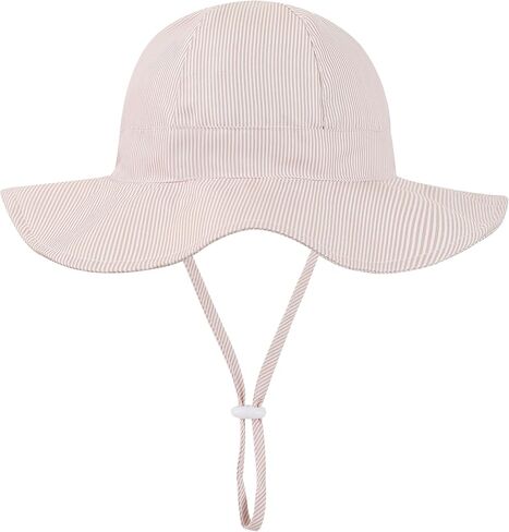 Baby Girl Sun Hat Toddler Summer Bucket Hats UPF 50+ Hat for Infant Girl Beach Hat with Wide Brim 0-6T in Saudi Arabia