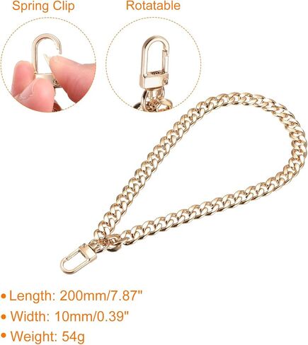 uxcell Keychain Wristlet Strap, 8" Hand Wrist Lanyard Wrist Chain Purse Straps Key Chain Holder for Clutch Wallet Key Bag DIY, Black in Saudi Arabia