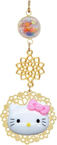 Villages Marketplace Car auto rear view mirror hanger bling, car charm (Pink and Gold, Kitty and Glitter Car Charm Rear View Mirror Hanger) in Saudi Arabia