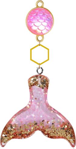 Villages Marketplace Car auto rear view mirror hanger bling, car charm (Pink and Gold, Kitty and Glitter Car Charm Rear View Mirror Hanger) in Saudi Arabia