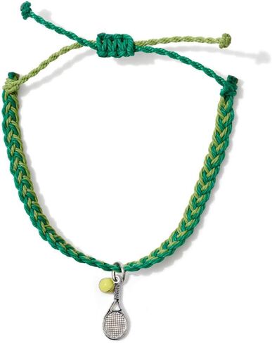 GIMMEDAT Tennis Racket Ball Girls Heart Sports Charm Bracelet 100% Waterproof Adjustable Jewelry Gift for Teams in Kuwait