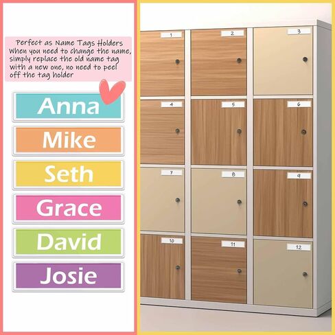 100 عبوة من ملصقات الرف اللاصقة مقاس 1.2 بوصة × 4.3 بوصة مع إدراج الملصقات، حاملات الملصقات البلاستيكية الشفافة من ChanQnTon، ملصقات الأدراج، علامات الأسعار، ملصقات قابلة لإعادة الاستخدام لصناديق التخزين، أرفف خزانة صندوق البريد in Kuwait