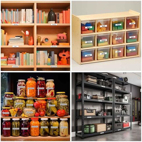 100 عبوة من ملصقات الرف اللاصقة مقاس 1.2 بوصة × 4.3 بوصة مع إدراج الملصقات، حاملات الملصقات البلاستيكية الشفافة من ChanQnTon، ملصقات الأدراج، علامات الأسعار، ملصقات قابلة لإعادة الاستخدام لصناديق التخزين، أرفف خزانة صندوق البريد in Kuwait