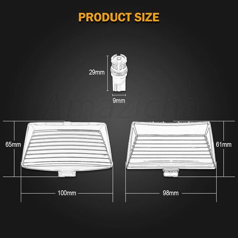 Amazicha Front Rear LED Fender Tips Lights Mud Guards Covers Kit Compatible for Harley Davidson Electra Glide Road King Heritage Softail (Smoked Lens) in Saudi Arabia