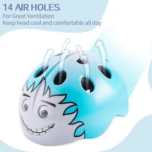 Toddler Helmet, SIFVO Toddler to Kids Bike Helmet with 2 Sets Pads, Boys and Girls Bike Helmet for Kids 2-12, Kids Helmet for Multisport Adjustable and Lightweight 46-56cm in Saudi Arabia