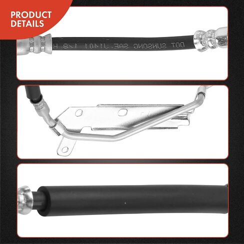 A-Premium Front Driver Brake Hydraulic Hose Compatible with Select Dodge Models - Dakota 2003-2004, Durango 2003, Without Bracket at Female End, RWD - Replace# 52010283AC in Kuwait