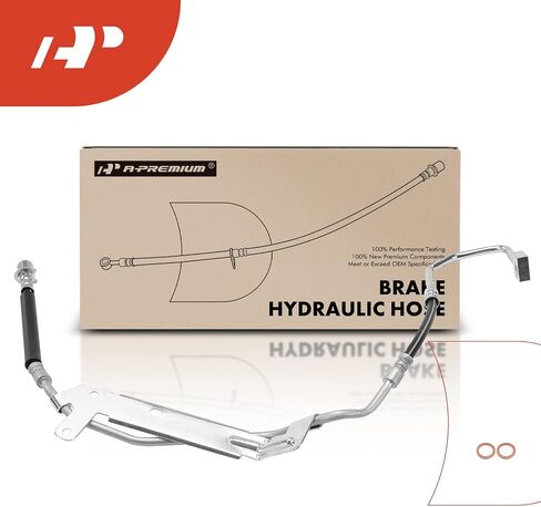 A-Premium Front Driver Brake Hydraulic Hose Compatible with Select Dodge Models - Dakota 2003-2004, Durango 2003, Without Bracket at Female End, RWD - Replace# 52010283AC in Kuwait