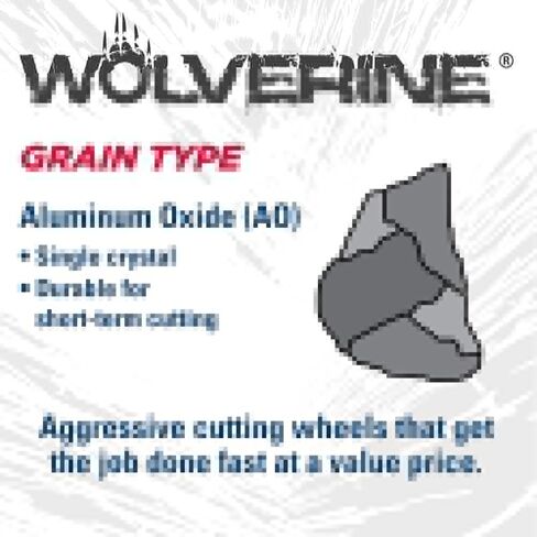 عجلة كومبو من نوع Weiler 56429 Wolverine 27 مقطوعة ومطحنة، A24T، 5/8 بوصة 11 UNC، 4 1/2 بوصة × 1/8 بوصة، أكسيد الألومنيوم، قطر 4.5 بوصة (عبوة من 10) in Saudi Arabia