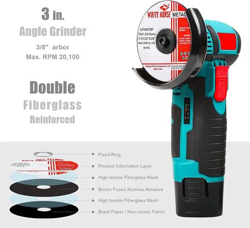 TRAMULL Ultra Thin Cut Off Wheel 3'' x .04'' x 3/8'' for Metal and Stainless Steel Cutting, Type 1, Angle Grinder Uses (12 PCS) in Saudi Arabia