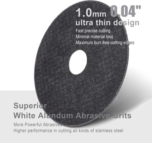 TRAMULL Ultra Thin Cut Off Wheel 3'' x .04'' x 3/8'' for Metal and Stainless Steel Cutting, Type 1, Angle Grinder Uses (12 PCS) in Saudi Arabia