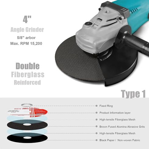 TRAMULL Ultra Thin Cut Off Wheel 3'' x .04'' x 3/8'' for Metal and Stainless Steel Cutting, Type 1, Angle Grinder Uses (12 PCS) in Saudi Arabia