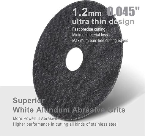 TRAMULL Ultra Thin Cut Off Wheel 3'' x .04'' x 3/8'' for Metal and Stainless Steel Cutting, Type 1, Angle Grinder Uses (12 PCS) in Saudi Arabia