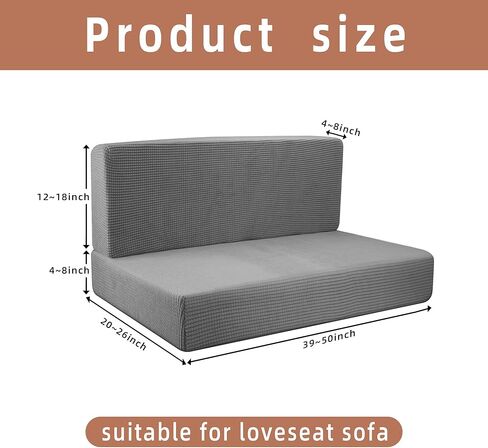 أغطية وسائد Sfcddtlg RV Dinette - أغطية مقاعد RV Dinette قابلة للتمدد باللون الرمادي - أغطية مقاعد أريكة Loveseat قابلة للغسل لمقاعد مقاعد السيارة RV Camper (غطاء مسند ظهر واحد وغطاء مقعد واحد) in Kuwait