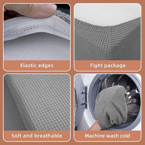 أغطية وسائد Sfcddtlg RV Dinette - أغطية مقاعد RV Dinette قابلة للتمدد باللون الرمادي - أغطية مقاعد أريكة Loveseat قابلة للغسل لمقاعد مقاعد السيارة RV Camper (غطاء مسند ظهر واحد وغطاء مقعد واحد) in Kuwait