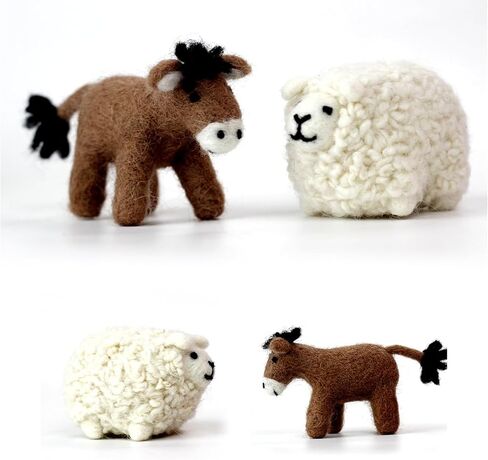 ThinkThings Nativity Felting Kits,Needle Felting kit,Gift Needle Felting Kits for Beginners,Wool Felting Doll with DIY Instruction (8PCS Kits) in Saudi Arabia